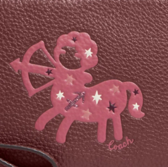 Coach Corner Zip Wristlet With Sagittarius - Picture 3 of 5